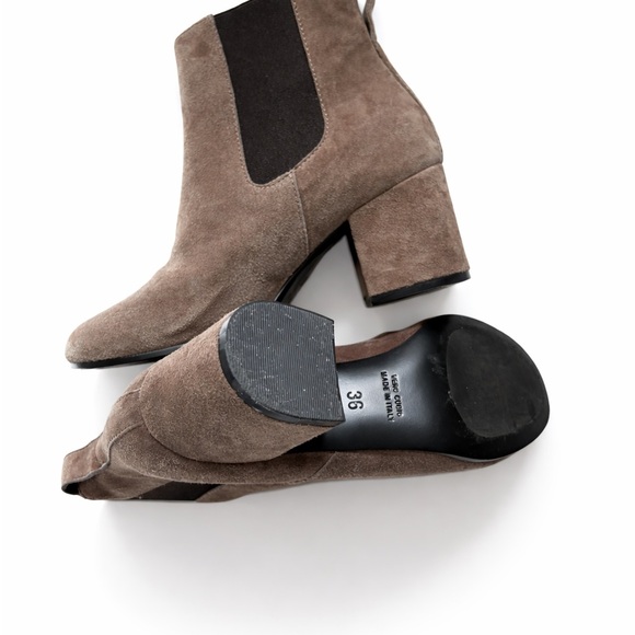 Madison Elegant Tan Suede Ankle Boots - Picture 2 of 2